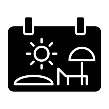 Takvim simgesi, vektör çizimi