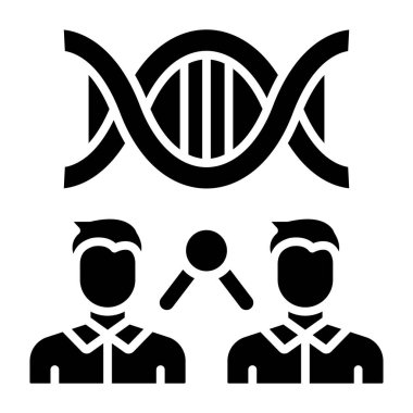 Klonlama. Web simgesi vektör illüstrasyonu 