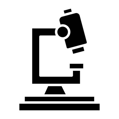 Mikroskop. Web simgesi basit illüstrasyon