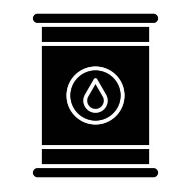 Petrol varili ikonu. Web için gaz enerji vektör simgelerinin basit bir gösterimi