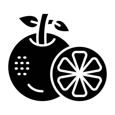 Turuncu. Web simgesi basit illüstrasyon 