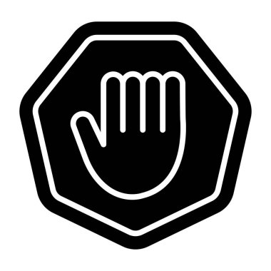 Dur tabelası. Web simgesi basit illüstrasyon 