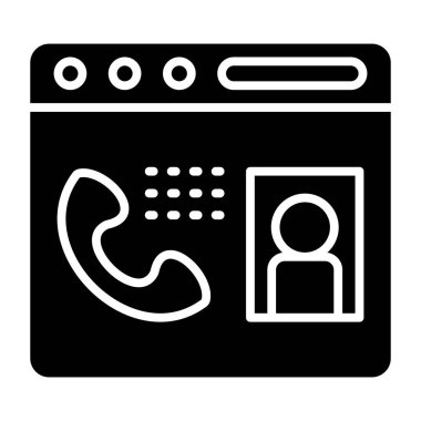 Çağrı. Web simgesi basit illüstrasyon 