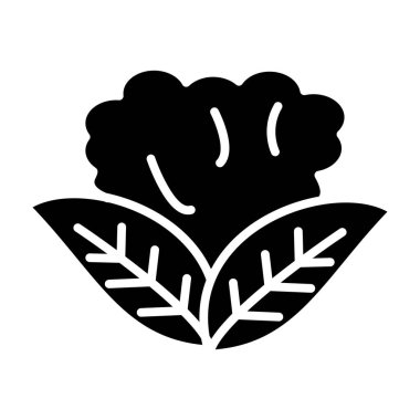 Karnabahar. Web simgesi basit illüstrasyon 