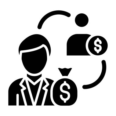 Kapitalizm. Web simgesi basit illüstrasyon 