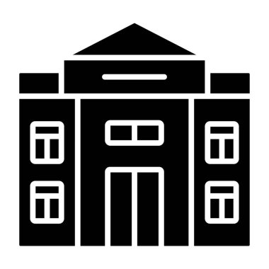 Bina. Web simgesi basit illüstrasyon