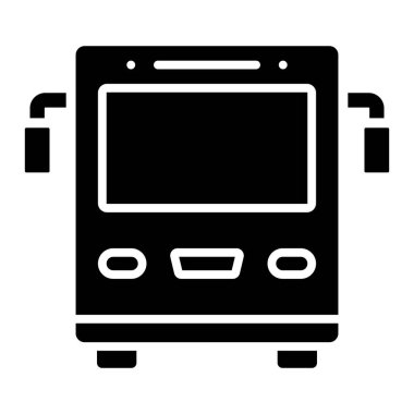 Otobüs. Web simgesi basit illüstrasyon