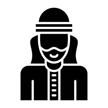 Erkek Bedevi. Web simgesi basit illüstrasyon 