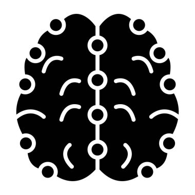 Beyin. Web simgesi basit illüstrasyon