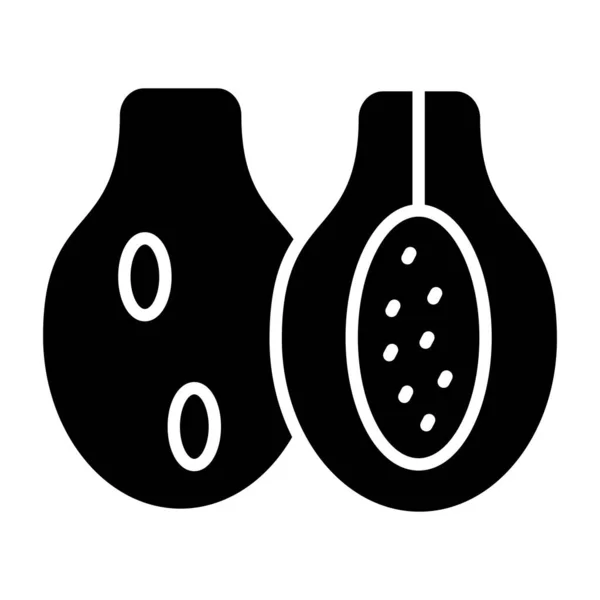 Papaya 아이콘 일러스트 디자인 — 스톡 벡터
