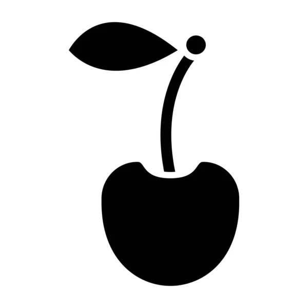 Icono Fruta Cereza Ilustración Simple Los Iconos Vectores Manzana Para — Vector de stock