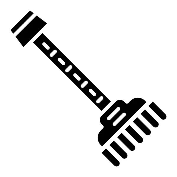 Rake Vektor Illustration Eines Einzelnen Symbols — Stockvektor