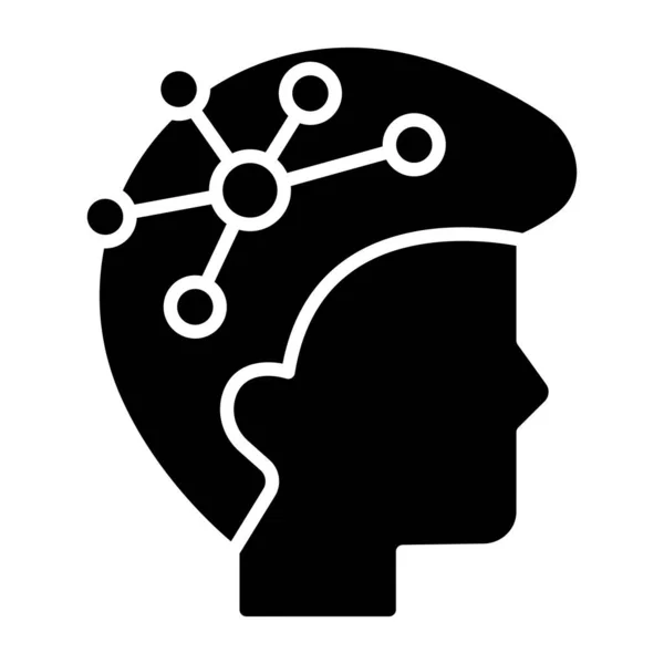Brain Web Icon Simple Design — Stock Vector