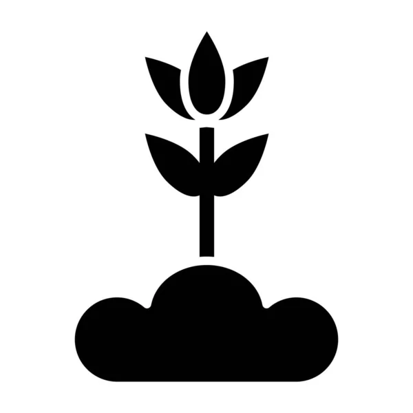 Φυτό Web Εικονίδιο Απλή Απεικόνιση — Διανυσματικό Αρχείο