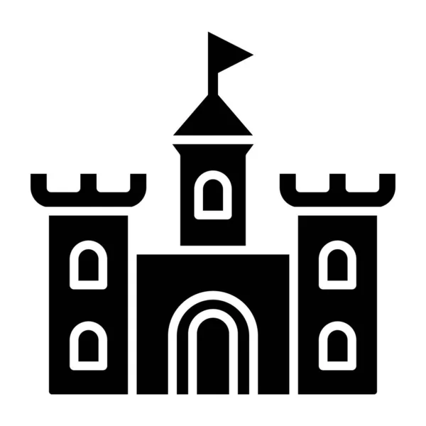 Burg Web Symbol Einfache Illustration — Stockvektor