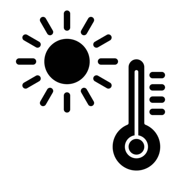 Ζεστός Καιρός Web Εικονίδιο Απλή Απεικόνιση — Διανυσματικό Αρχείο
