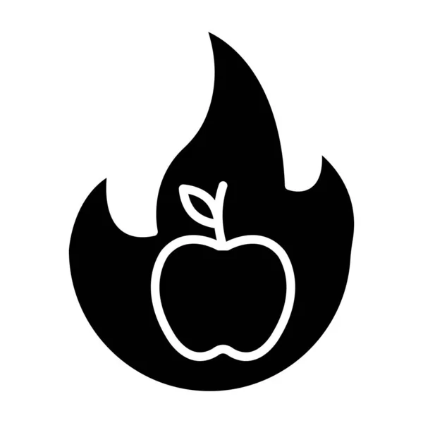 Brûler Des Calories Icône Web Illustration Simple — Image vectorielle