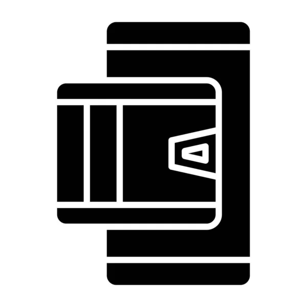 Мобильный Бумажник Иконка Сайта — стоковый вектор