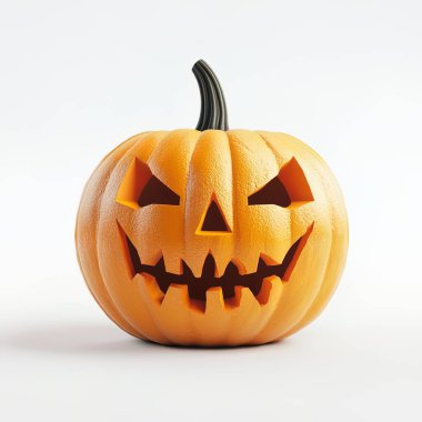 İzole edilmiş beyaz arka planda Cadılar Bayramı kabağı