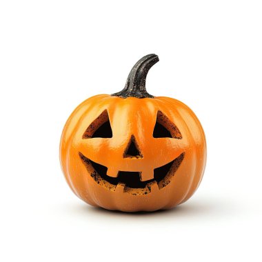 İzole edilmiş beyaz arka planda Cadılar Bayramı kabağı