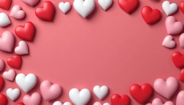 Kırmızı kalplerle Sevgililer Günü geçmişi.