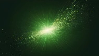 Kıvılcımları ve yıldızları olan soyut yeşil arkaplan. vektör illüstrasyonu.