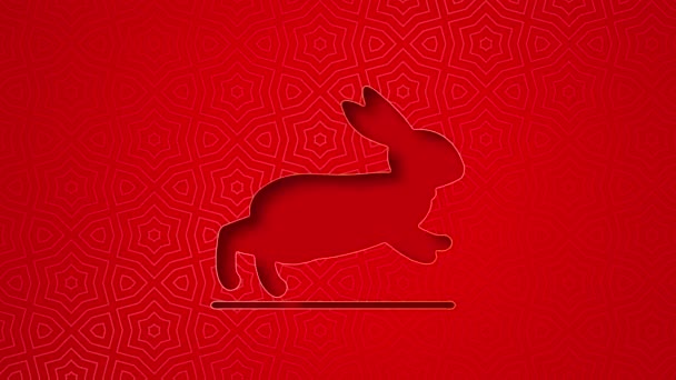 Celebrate Chinese New Year Rabbit — Stok video
