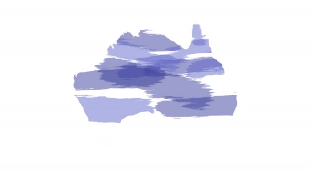 Кольори Австралійського Прапора Намальовані Мазкою Пензля Австралії — стокове відео