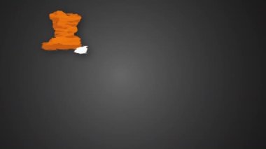 India map isolated indian flag colors painted with a brush stroke