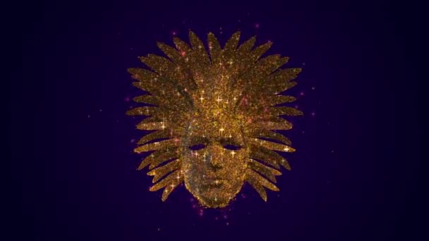 Rio Carnival Masks Glitter Sparkles — Stockvideo