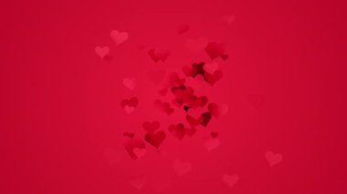 Valentines background with floating hearts