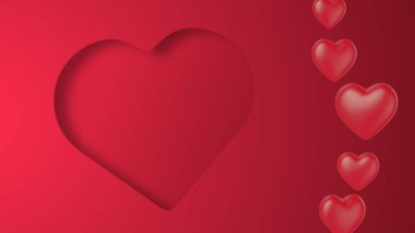 Love hearts with red background valentine concept