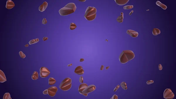 Heart Shaped Chocolate Explosion Valentines Concept — Φωτογραφία Αρχείου