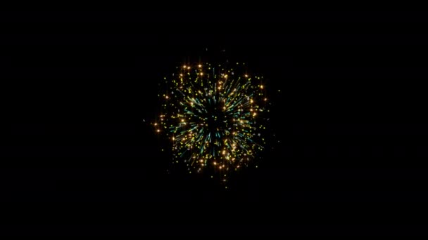 Abstract Glittering Particle Explosion Black Background — Vídeo de stock