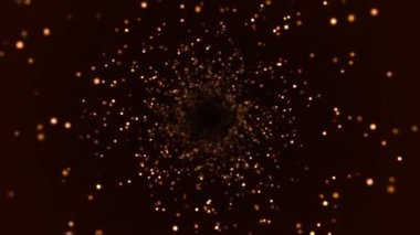 Abstract shiny golden particles background