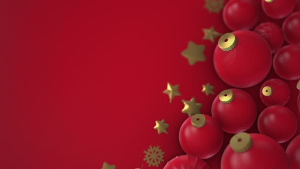Christmas Balls Red Color — Video