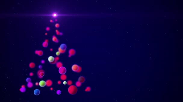 Christmas Tree Spheres Abstract Background — Wideo stockowe
