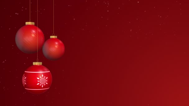 Happy New Year Merry Christmas Background Balls — Stockvideo