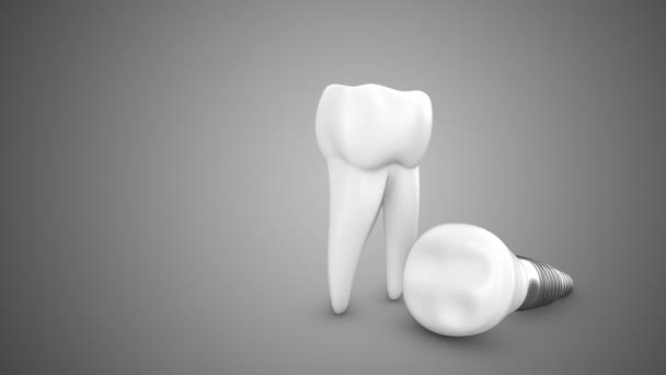 人类牙齿和假牙概念 — 图库视频影像