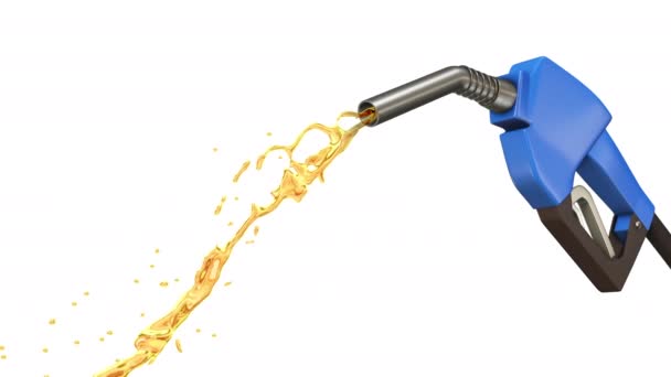 Бензин Вытекает Насоса — стоковое видео