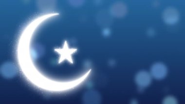 Eid or ramadan icon sparks particles loop