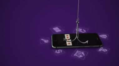 Cyber phishing stealing private personal data Loop