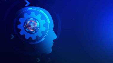 Artificial intelligence digital technology concept background 3d illustration