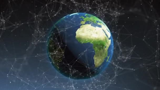 Global Network Connection Modern Business Technology Concept — Stok video