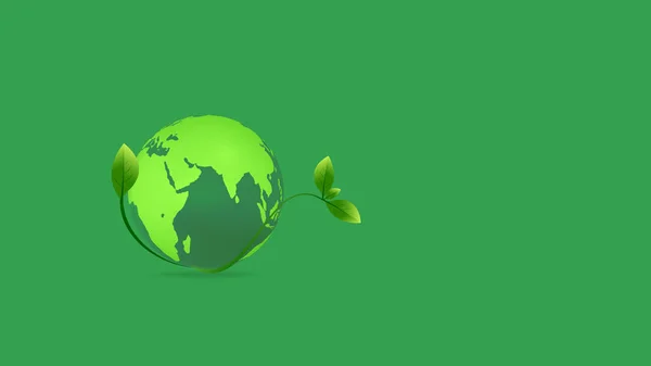 Ambiente Mundial Fundo Dia Com Terra Planta — Fotografia de Stock