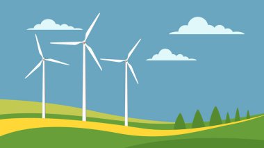 Yel değirmenli dünya çevre günü