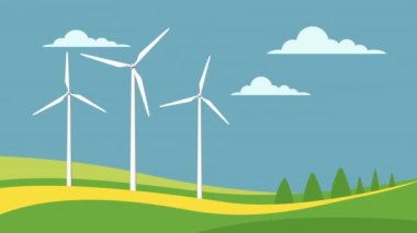 Yel değirmenli dünya çevre günü