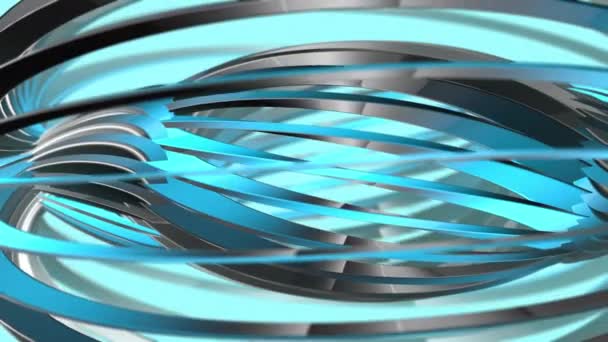 Abstract Swirly Blue Silver Background — Stock Video