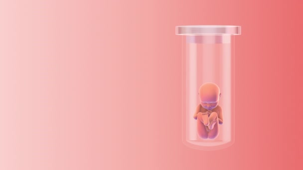 試験管の赤ちゃんとの体外受精 — ストック動画