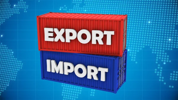 Контейнерні Вантажі Імпортного Експорту Глобальної Торгівлі — стокове фото